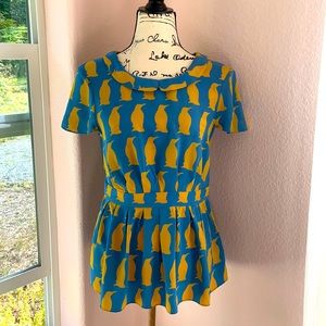 Charlotte by Charlotte Taylor silk peplum blouse